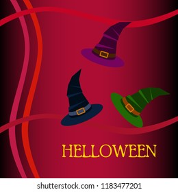 halloween hat witches night vector