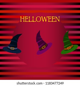 halloween hat witches night vector