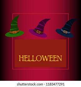 halloween hat witches night vector