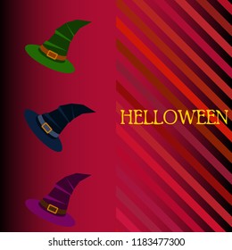 halloween hat witches night vector