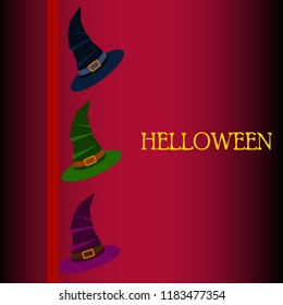 halloween hat witches night vector