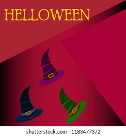 halloween hat witches night vector