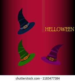 halloween hat witches night vector