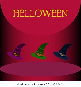 halloween hat witches night vector
