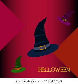 halloween hat witches night vector