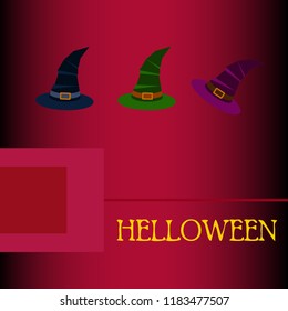 halloween hat witches night vector