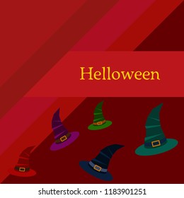 halloween hat witches night vector