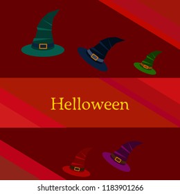 halloween hat witches night vector