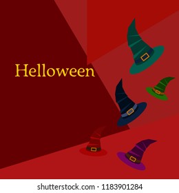 halloween hat witches night vector