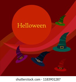 halloween hat witches night vector