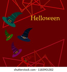 halloween hat witches night vector
