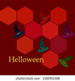 halloween hat witches night vector