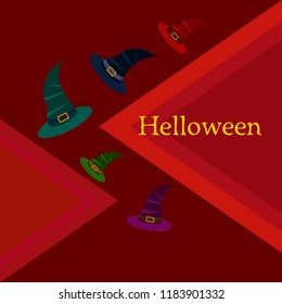halloween hat witches night vector
