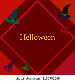 halloween hat witches night vector