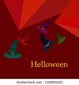 halloween hat witches night vector