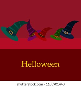 halloween hat witches night vector