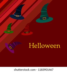 halloween hat witches night vector