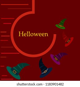 halloween hat witches night vector