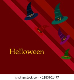 halloween hat witches night vector