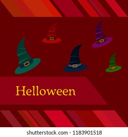 halloween hat witches night vector
