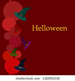 halloween hat witches night vector