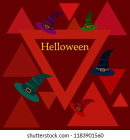 halloween hat witches night vector