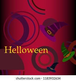 halloween hat witches night vector