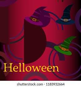 halloween hat witches night vector