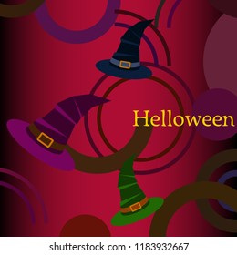 halloween hat witches night vector