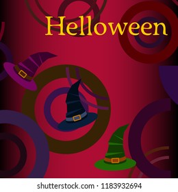 halloween hat witches night vector