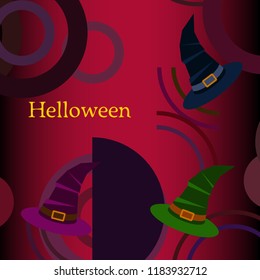 halloween hat witches night vector