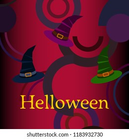 halloween hat witches night vector