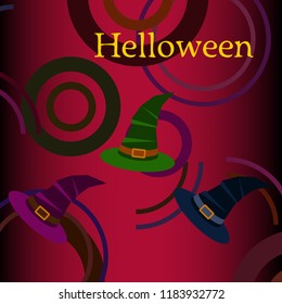 halloween hat witches night vector
