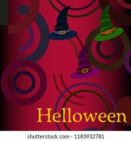 halloween hat witches night vector