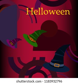 halloween hat witches night vector
