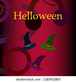 halloween hat witches night vector