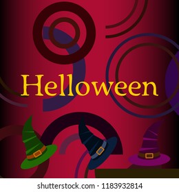 halloween hat witches night vector