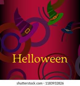halloween hat witches night vector