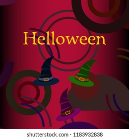 halloween hat witches night vector