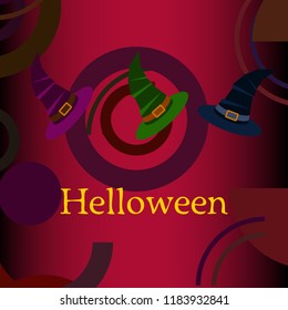 halloween hat witches night vector