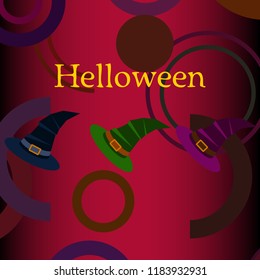 halloween hat witches night vector