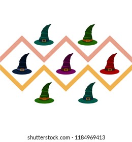 halloween hat witches night vector