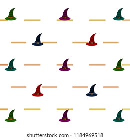 halloween hat witches night vector