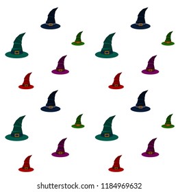 halloween hat witches night vector