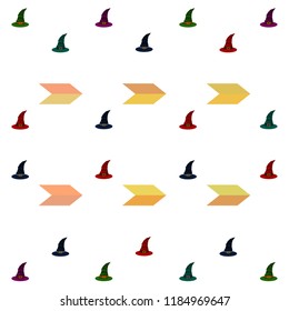 halloween hat witches night vector