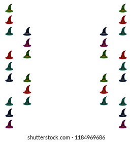 halloween hat witches night vector