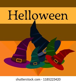 halloween hat witches night vector