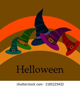 halloween hat witches night vector