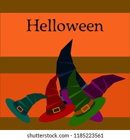 halloween hat witches night vector