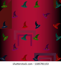 halloween hat witches night vector